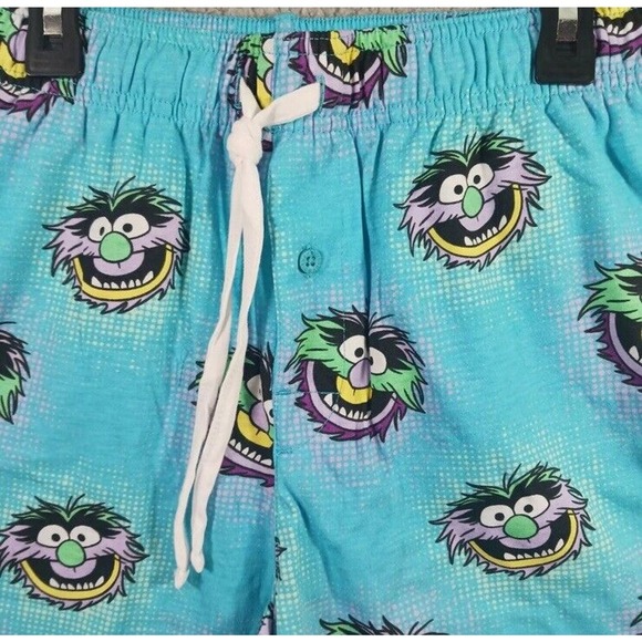 DISNEY Parks Muppets ANIMAL PAJAMA SHORTS DRAWSTRING ADULT Unisex Size SMALL - Picture 2 of 9